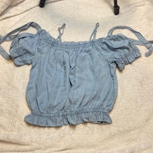 Iris Jean Off the Shoulder Shirt Size Large
